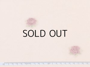 画像1: カットクロス　バラの刺繍&ドット