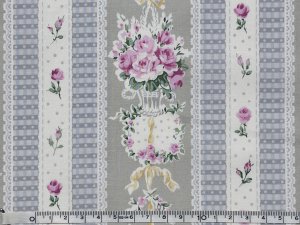 画像1: ローズボーダー　グレー