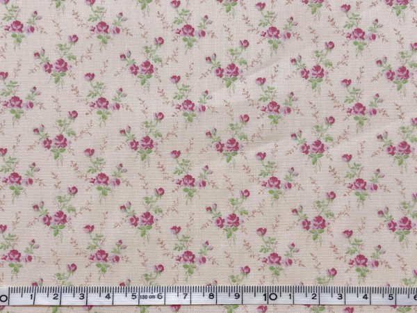画像1: 小さな薔薇柄　ピンク (1)
