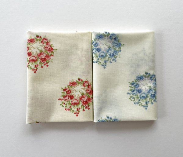 画像1: カットクロス２枚セット　ローズリース (1)