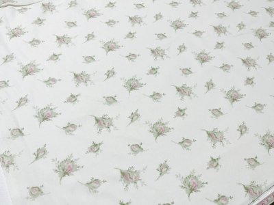 画像1: ローズ柄　オフホワイト