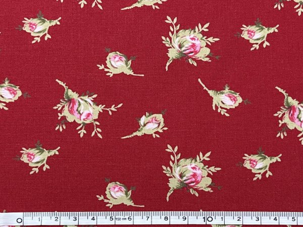画像1: ローズ柄　レッド (1)