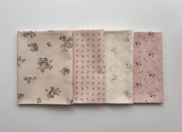 画像1: カットクロス4枚セット　ピンク系 (1)